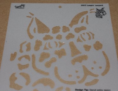 +MBA #3636-222  "1990 Plaid Leapin Leopard Stencil #28617"