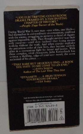 +MBA #3636-275   "2000 Hart's War Paper Back Book"