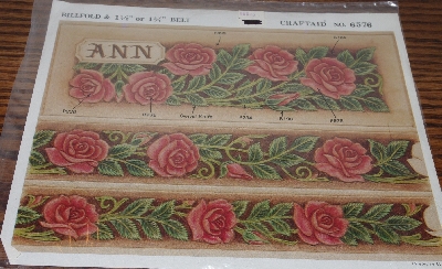+MBA #3939-0084  1980 Craftaid Belt/Billfold Template #6576 Roses"