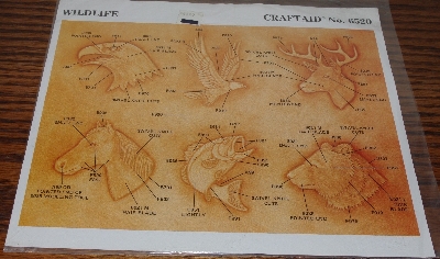 +MBA #3939-0090  "1990 Craftaid Wildlife #6520 Leather Craft Template"