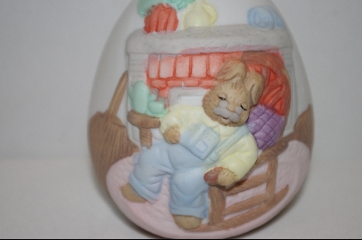 +MBA #9-065  ROC 1992 Easter Bunny Ceramic Egg