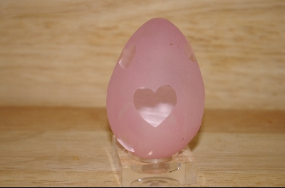+MBA #9-153  Gorgeous Pink Cameo Glass Egg