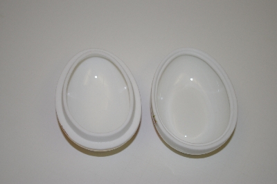 +MBA #10-248  Porceline Rose Egg Shaped Dish
