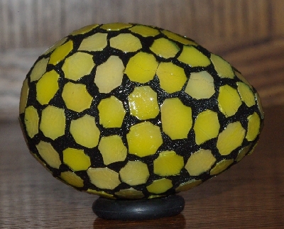 +MBA #5601-241  "Light Yellow Stained Glass Egg"
