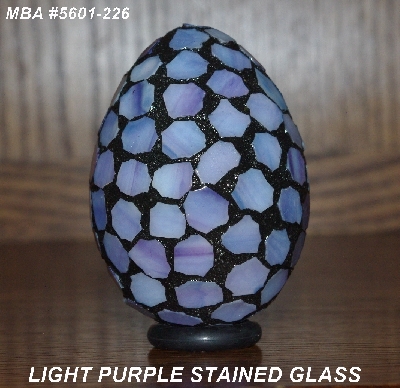 +MBA #5601-226  "Light Purple Stained Glass Mosaic Egg"
