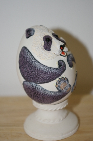 +MBA #10-056   1990's Eggcentrics Hand  Sculpted Panda Egg