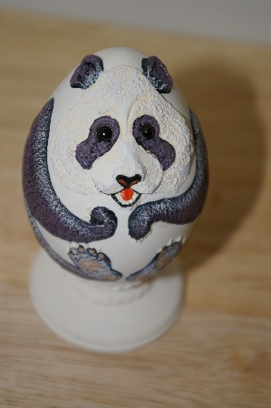+MBA #10-056   1990's Eggcentrics Hand  Sculpted Panda Egg