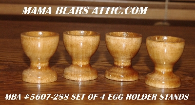 +MBA #5607-288  "Set Of 4 Solid Wood Egg Holder Stands"