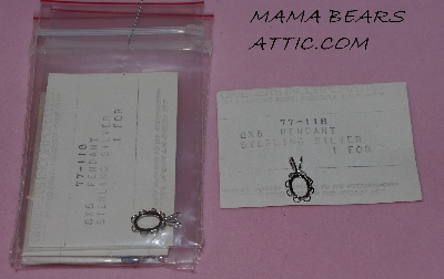 +MBA #5608-395   "1990's Griegers Set Of (4) 8x6 Sterling Pendant Settings"