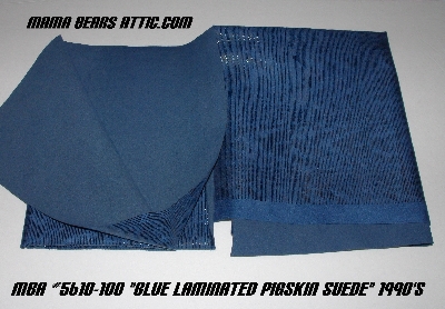 +MBA #5610-82  "1990'S Tandy Leather (2) Pieces Of  Blue Laminated Pigskin Suede"