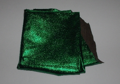 +MBA #5610-151 "1990's Tandy Leather Green Metallic Green Pigskin Suede Hide"