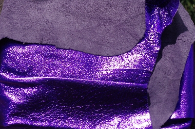 +MBA #5610-180  "1990's Tandy Leather Purple Metallic Pigskin Suede Hide"