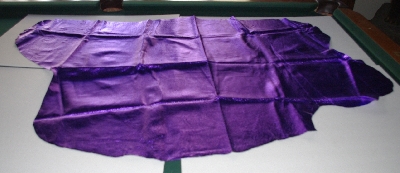 +MBA #5610-180  "1990's Tandy Leather Purple Metallic Pigskin Suede Hide"