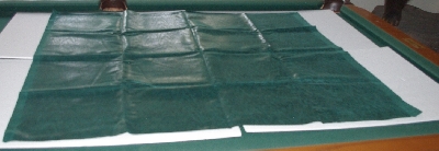 +MBA #5610-236  "1990's Tandy Leather Green Laminated Pigskin Suede"