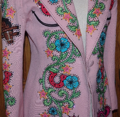 "SOLD"  MBAJ #0337  "Rickrageous Light Pink "Rodeo" Blazer"
