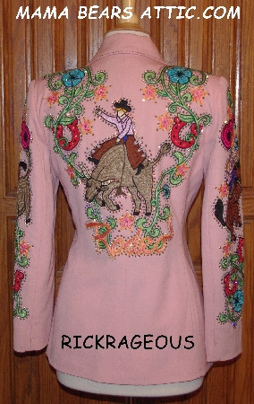 "SOLD"  MBAJ #0337  "Rickrageous Light Pink "Rodeo" Blazer"