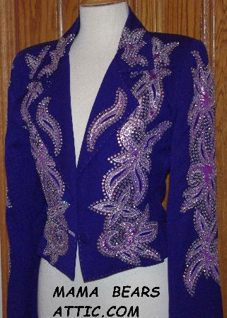 MBAJ #0387  "Rickrageous Dark Purple Short Blazer"