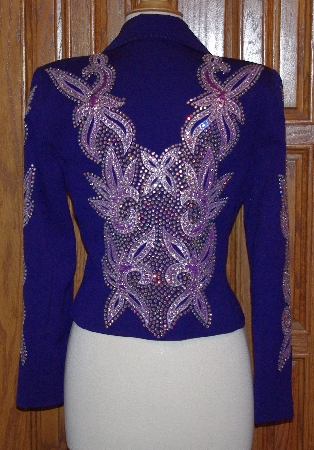 MBAJ #0387  "Rickrageous Dark Purple Short Blazer"