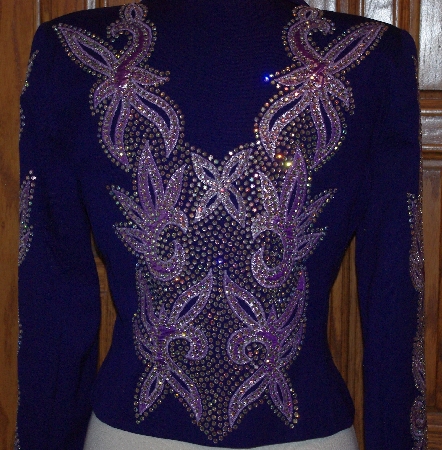 MBAJ #0387  "Rickrageous Dark Purple Short Blazer"