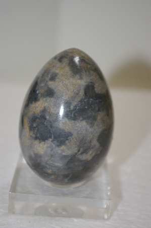 +MBA #11-373 Shades Of Grey Hand Cut & Polished Gemstone Egg