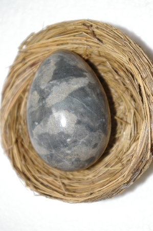 +MBA #11-373 Shades Of Grey Hand Cut & Polished Gemstone Egg
