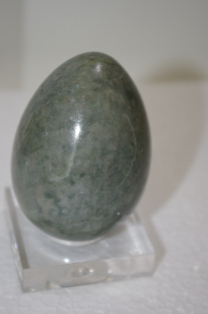 +MBA #11-324  Grey Gemstone Hand Cut & Polished Large Egg