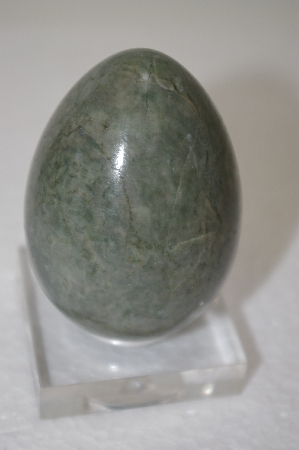 +MBA #11-324  Grey Gemstone Hand Cut & Polished Large Egg