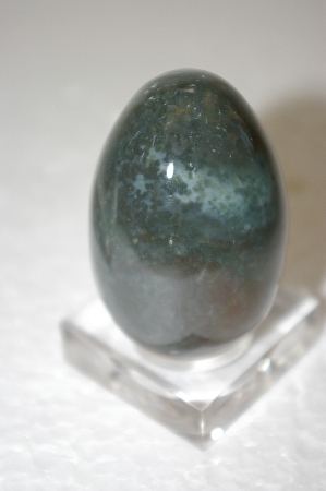 +MBA #12-061  Grey Gemstone Hand Cut & Polished Egg