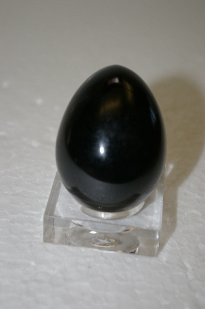 +MBA #12-072  Hand Cut & Polished Black Obsidian Egg