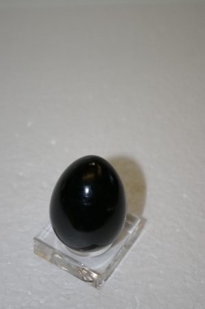 +MBA #12-072  Hand Cut & Polished Black Obsidian Egg