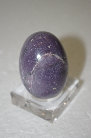 +MBA #12-077  Hand Cut & Polished Lavender Gemstone Egg