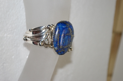 +MBA #16-216  MBA #16-216  "Artist Signed Blue Lapis Hand Made Cuff Bracelet