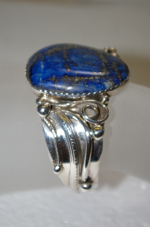 +MBA #16-216  MBA #16-216  "Artist Signed Blue Lapis Hand Made Cuff Bracelet