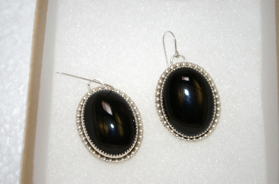 +MBA #16-332  Artist Signed "MKM" Black Onyx Earrings