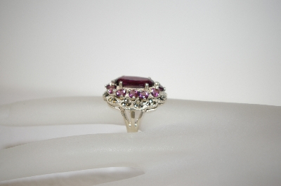 +MBA #17-683  Fancy Amethyst & Marasite Sterling Ring