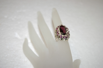 +MBA #17-683  Fancy Amethyst & Marasite Sterling Ring
