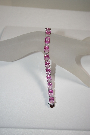 +MBA #18-042  Charles Winston Pink & Clear CZ Bracelet