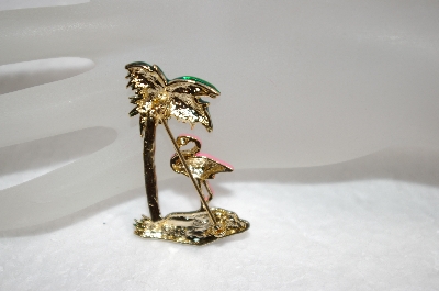 +MBA #18-150  Pink Enameled Flamingo Pin