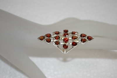 +MBA #20-029   "16 Stone Garnet Sterling Ring