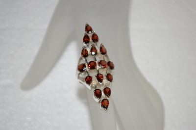 +MBA #20-029   "16 Stone Garnet Sterling Ring