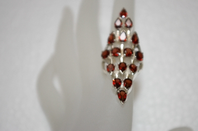 +MBA #20-029   "16 Stone Garnet Sterling Ring