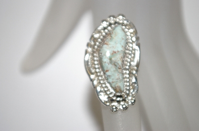 +MBA #21-634  Artist Signed "NE" Turquoise Sterling Ring