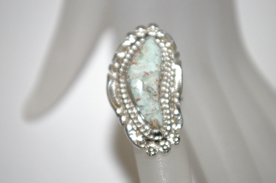 +MBA #21-634  Artist Signed "NE" Turquoise Sterling Ring