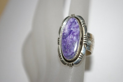 +MBA #21-639  Artist Signed Fancy Sugulite Sterling Ring