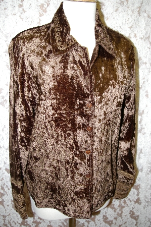 +MBA #16-032   "Coldwater Creek Ribbion DTL Velvet Shirt Jacket