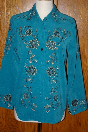 +MBA #24-435  "One Of A Kind Victor Costa Embroidered Moleskin Shirt With Brocade Lining