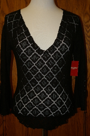 +MBA #25-155  "Designer Guess-Jeans Black Stretch Top
