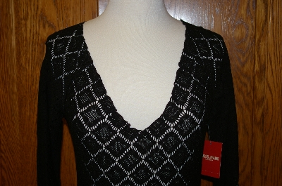 +MBA #25-155  "Designer Guess-Jeans Black Stretch Top