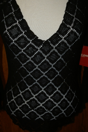 +MBA #25-155  "Designer Guess-Jeans Black Stretch Top
