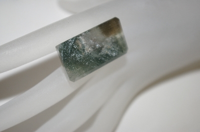 +MBA #23-244   "Emerald Cut Faceted Grey Quartz Gemstone